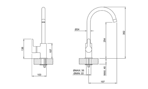 JGO.MESADA MONOCOMANDO ADRA  20-162 - Imagen 2